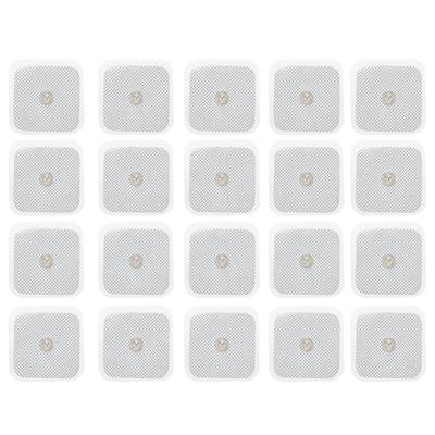 20pz Elettrodo a Bottone in Tessuto Non Tessuto per Macchina Terapia Massaggio TENs EMS 4 x 4cm