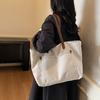 Canvas Bag Large Bag Shoulder Bag Trendy Large Capacity Tote Bag Temperament Underarm Bag Leisure Bag