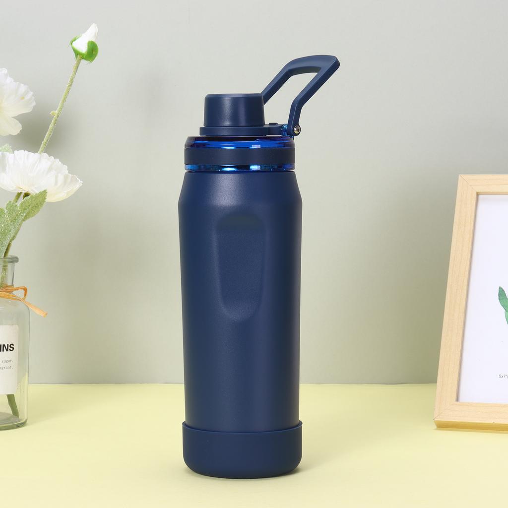 Insulated Cup Handheld Travel Mug with Silicone Cover Space Bottle Portable Outdoor Sports Water Bottle