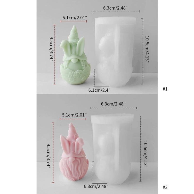 Faceless Dwarf Shape Silicone Molds DIY Crafts Plaster Mold Handmade Scented Candle Soap Table Ornament Mould Non-stick