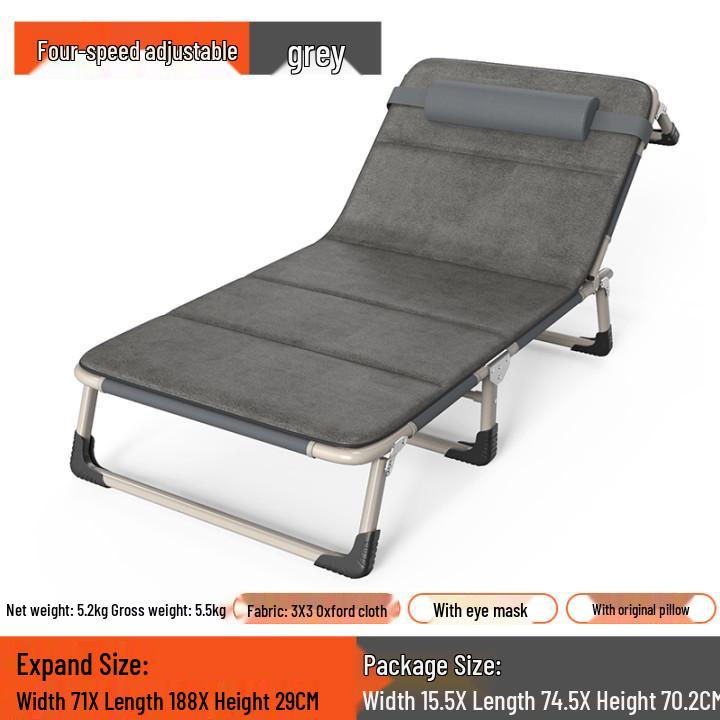 Multipurpose Folding Recliner: Single Bed for Home, Office or Camping