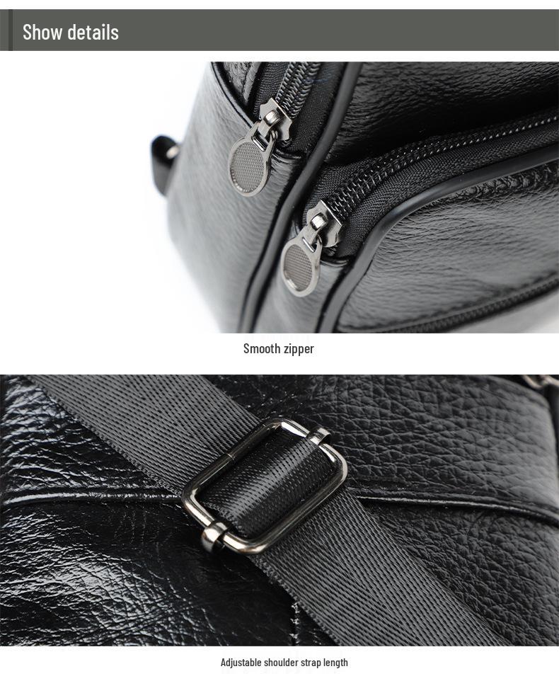 Herren Echtleder Umhängetasche Brusttasche - Leicht und Lässig