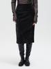 Kelidu Wide Obi Velour Skirt_Black