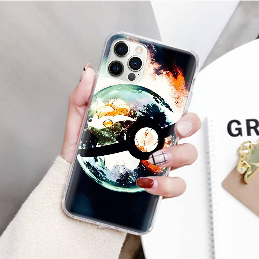 JP36 Pikachu Pokemon Transparent Case for Samsung A04 A14 A23 M33 M53 Realme 10 9 C35 C55 VIVO Y02 X80 Infinix Hot 30 Note 11 Tecno Spark 8P Pro