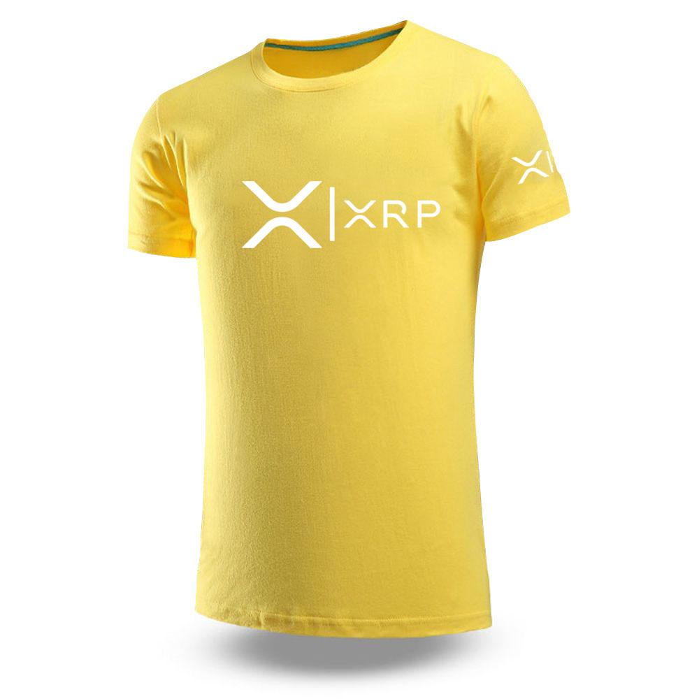 2025 Cryptocurrency Ripple Xrp New Unisexs Summer Round Neck Ordinary Short Sleeve Tshirt Printing Good Quality Comfortable Tops