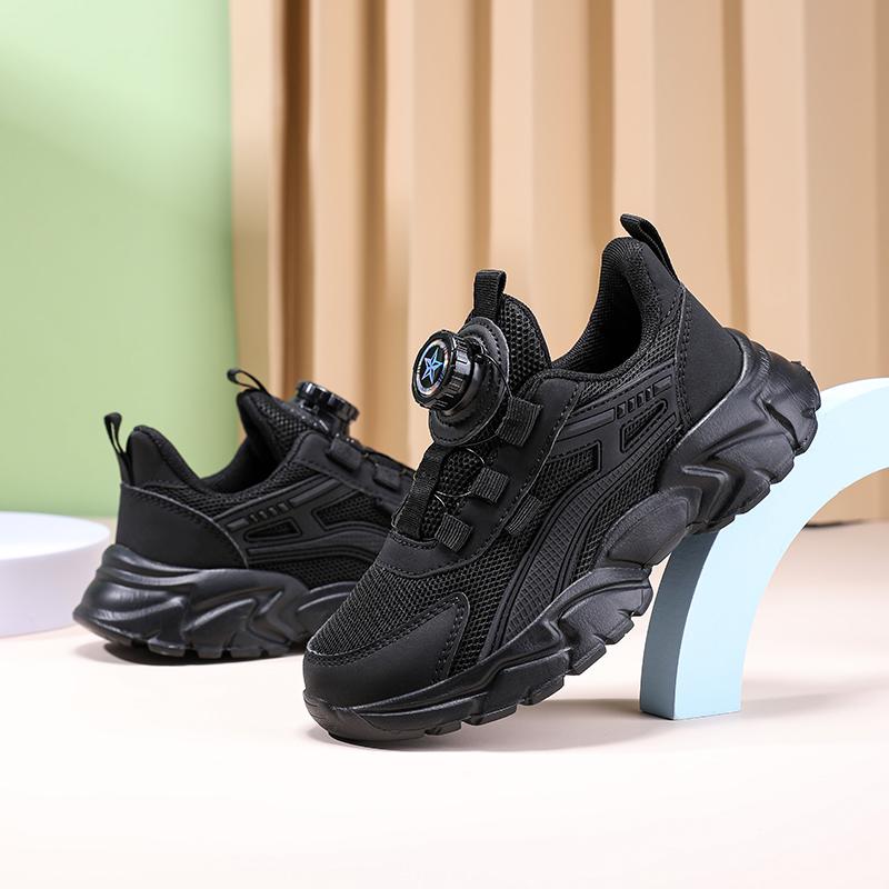 Children Sports Shoes Boy Sneaker Black Mesh Summer Breathable Kids Casual Shoes Boy Running Tennis Running Sneaker