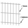 Panneaux de clôture 2 d pour jardin 2008 x 1830 mm 6 m argent-cwu