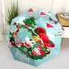 1pc Hello Kitty Christmas Wreath Design Automatic Folding Umbrella - Portable 3-Fold Design with 8-Rib Iron Frame, Perfect Holiday Gift for Fans, Trav