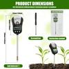 Portable 7-in-1 Soil Moisture Meter, Dual Display Plant Tester with 90° Adjustable Head, Measures Moisture/pH/Fertility/Light/Soil & Air Temp/Humidity