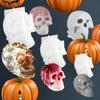 Set med Stora + Mellanstora + Små 3D Skalle Hartsformar, användbara för Gjutning av Tvål, Lera, Ljusvax, Halloween Hemdekoration