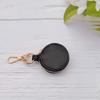 Convenient Keychain Jewelry Holder PU Leather Ring Case for Secure Storage of Accessories In a Compact Travel Size