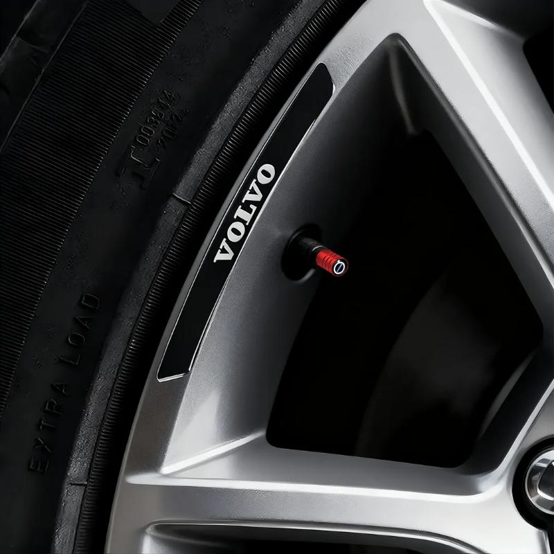 Car Wheel Hub Tire Badge Sticker Racing Car Wheel Rim Sticker Decorative Accessories Volvo S80 S60 Xc60 Xc40 Xc90 V90 V60 V40 T5