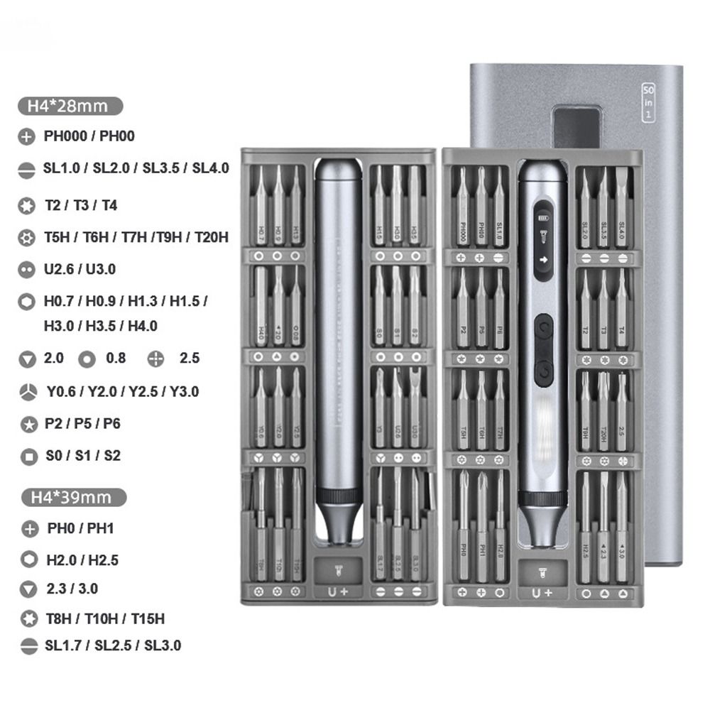 

Magnetic Magnetic Screwdriver Set 50 in 1 Screw Driver Bit Kit Electric Repairing Tool Set Glasses 50 in 1