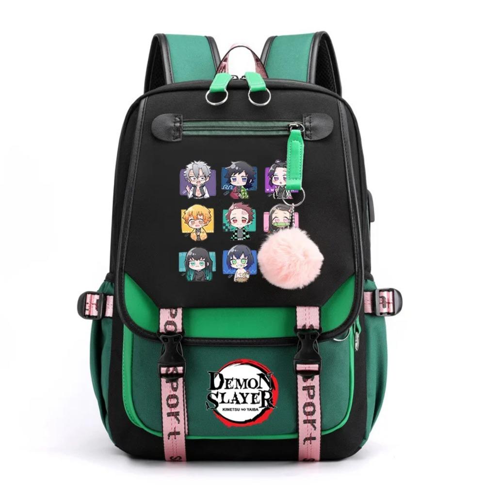 Cute Anime Cartoon Harajuku Backpack Teenage Fashion Outdoor Street USB Backpack Cool Rucksack Anime Backpack School Backpacks
