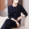Spring and Autumn Casual Sportswear Suit for Middle-aged Women, Ladies, Embroidered Fashionable Sweatshirt Two-piece Set