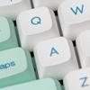 Mechanical Keyboard Keycap Minimalist Ice Mint Keys DA Profile 133Keys Dye Sub KeyCap for   MX DZ60 RK61 64 GK61