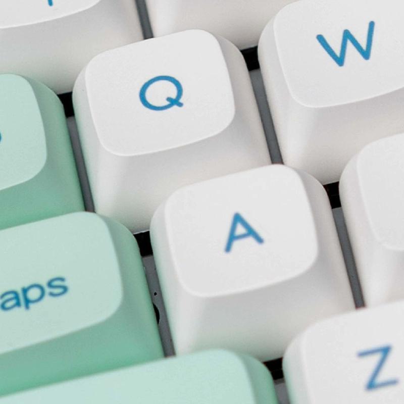 Mechanical Keyboard Keycap Minimalist Ice Mint Keys DA Profile 133Keys Dye Sub KeyCap for   MX DZ60 RK61 64 GK61