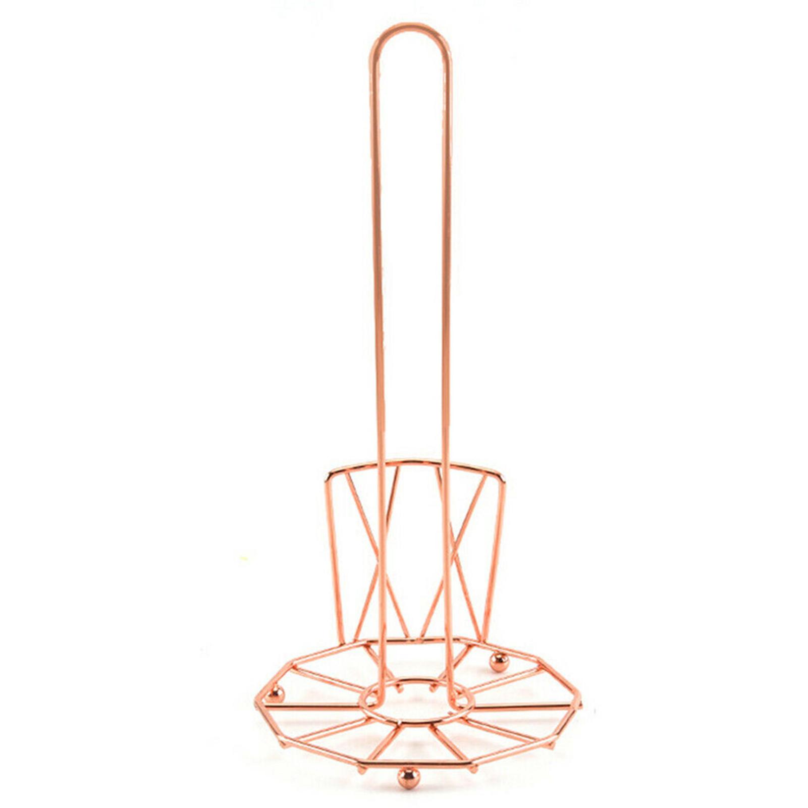Скандинавский держатель для бумажных полотенец, настольный, золотой и розово-золотой, вертикальная полка для бумажных полотенец для организации и хранения на кухне розового золота