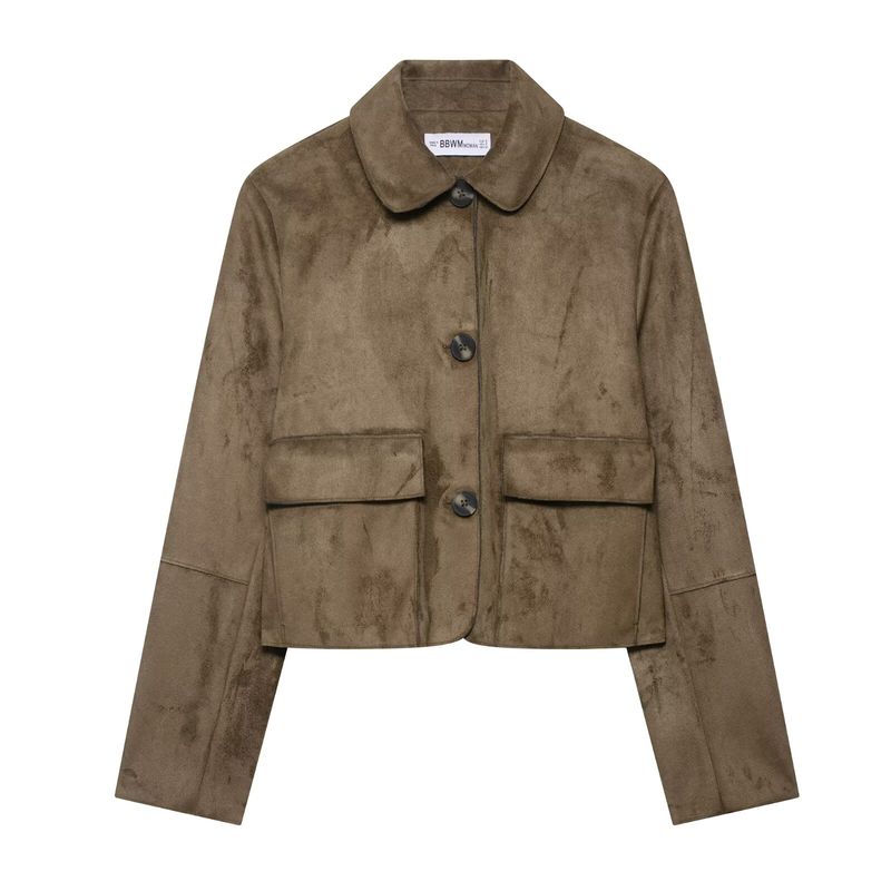 Araltay New Arrival Fashion Style Women's Clothing Fashionable All-Match Suede Effect Short Jacket 4968224