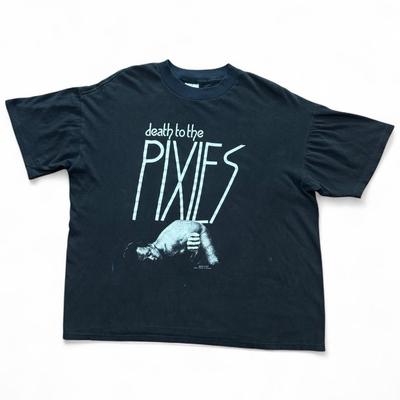 Vintage Raro 89 Pixies Death To The Pixies Merchandising Band Maglietta XL Etichetta Spring Ford