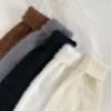 Women Flared Loose Foot Cover Winter Furry Solid Color Leg Warmers Streetwear