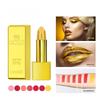 7 Farben Gold Lippenstift Samt Matt Antihaft-Cup Wasserdicht Mode Sexy Nude Shiny Gold Lippenstift