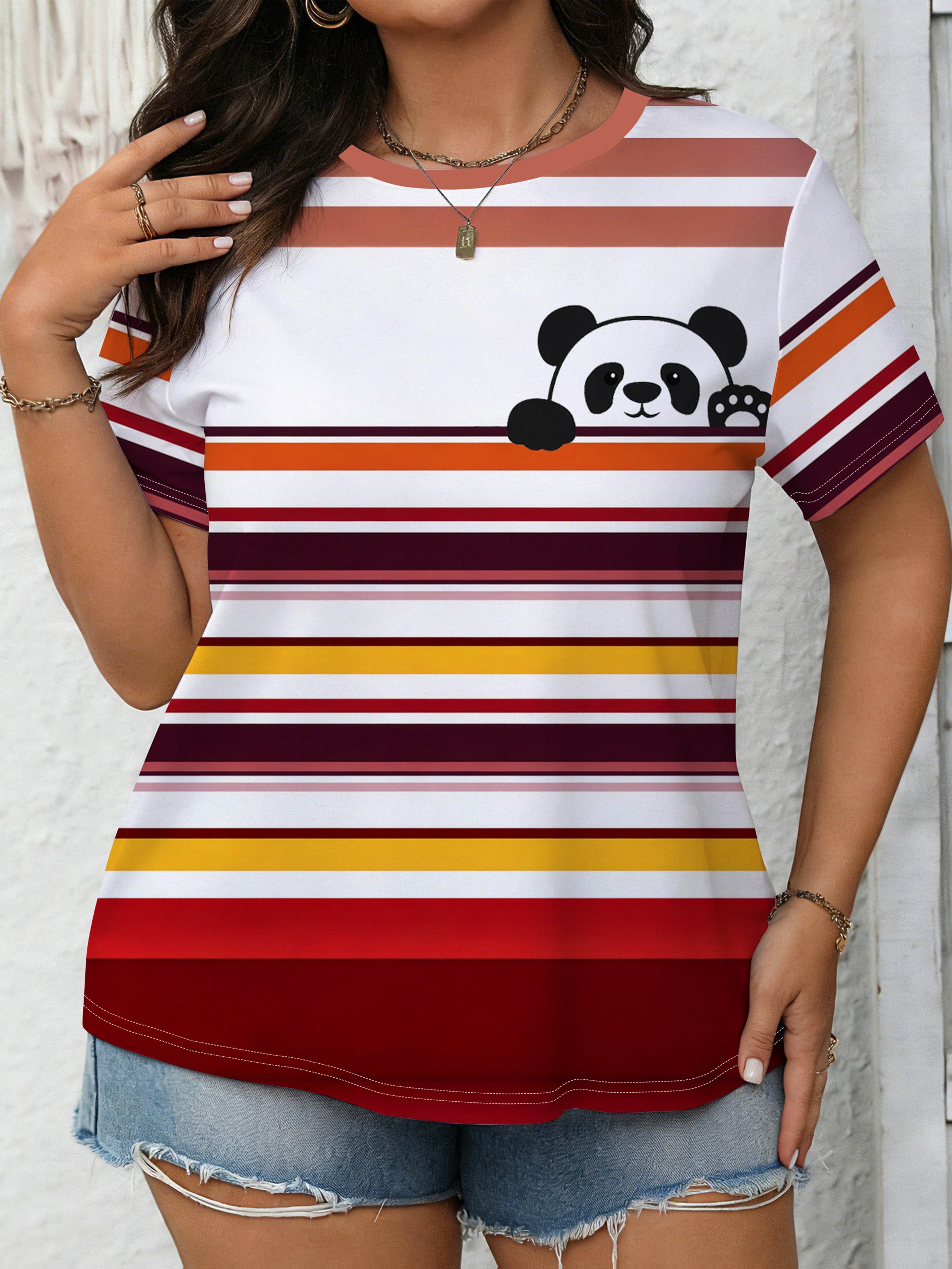 

Women s Short-sleeve T-shirt with White Background and Colorful Panda Prints. Full of Cute and Lively Charm. Suitable for Casual Attire. Comfortable a M дубильна кора