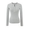 T-shirt da donna American Spicy Girl, vestibilità slim, manica lunga, bottoni, Autunno/Inverno 2025