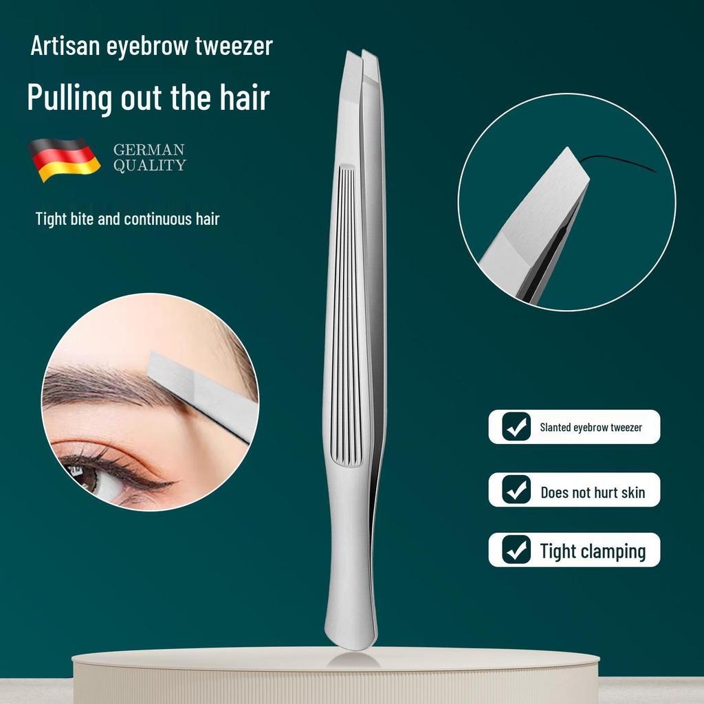 High Precision Stainless Steel Eyebrow Tweezers for Hair Removal and Beard Trimming