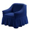 Einsitzer-Sofa Seater Seersucker Überwurf mit Rock Universeller Stretch-Sofa-Couch-Überwurf Leicht passender Möbelschutz
