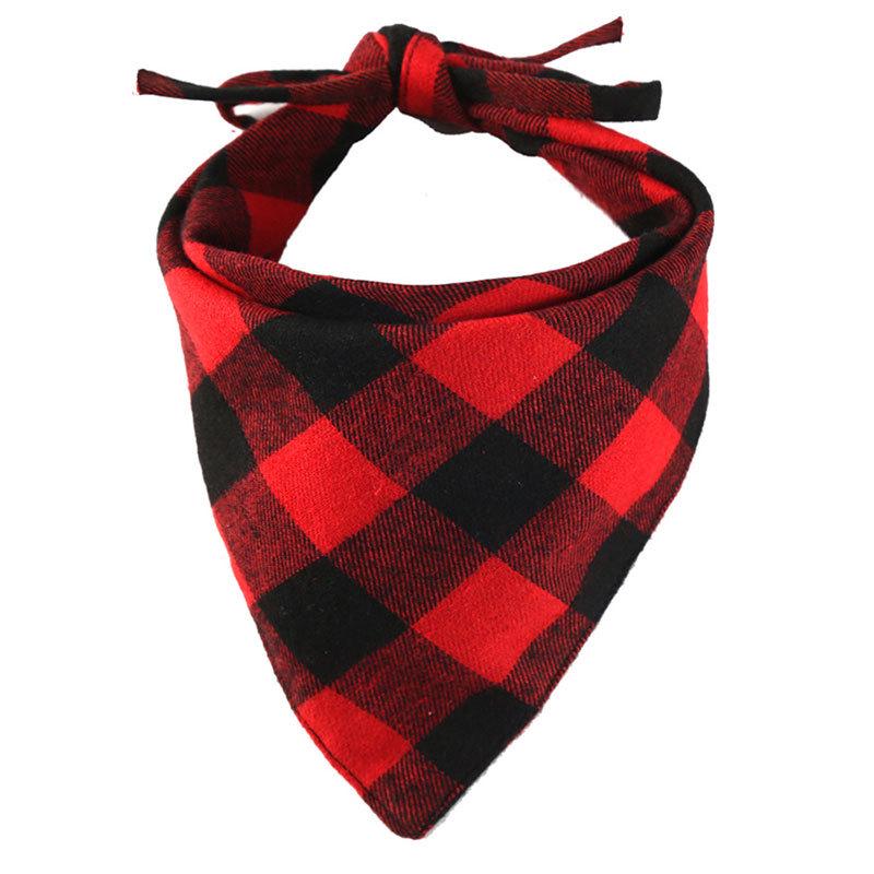 Plaid Cotton Pet Bandana Bib for Cats & Dogs