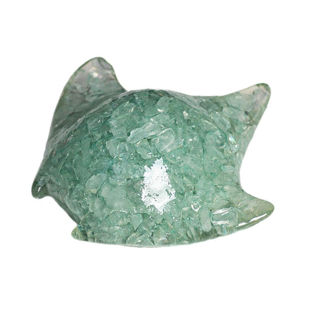 Natural Crystal Fish Resin Art Decor With Oceanic Animal Figurine For Office Desk Gifts