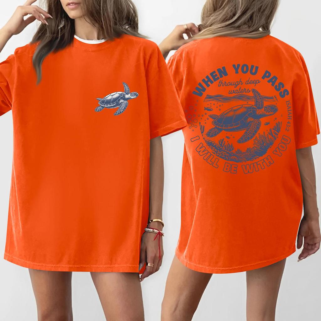 Women's Round Neck Printed Short-sleeved T-shirt Top