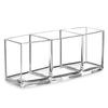 3 Grid Design Clear Makeup Brush Holder PS Acrylic Cosmetic Tools Organizer  Vanity