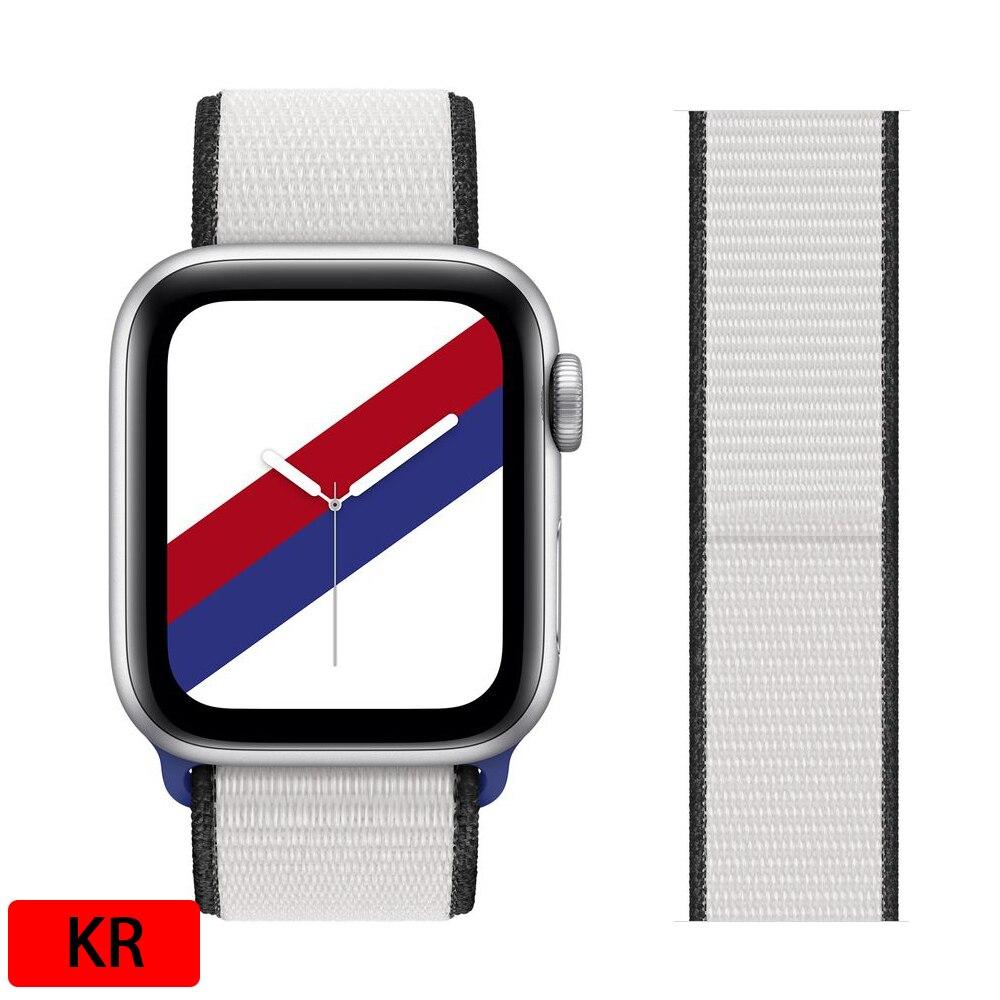 Nylon Strap for Apple Watch Band 44mm 40mm 42mm 38mm Wristband Belt International Collection Sport Loop Bracelet iWatch 5 4 3 Se 6