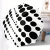 This Is a Portable Automatic Folding Umbrella Featuring Black Polka Dots On a White Backdrop. It'S a Convenient Accessory for