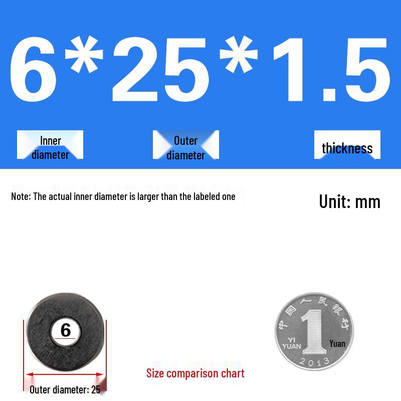 Galvanized Metal Flat Washer - Thin, Thickened, Enlarged Edge, Round, Sizes M3 to M10