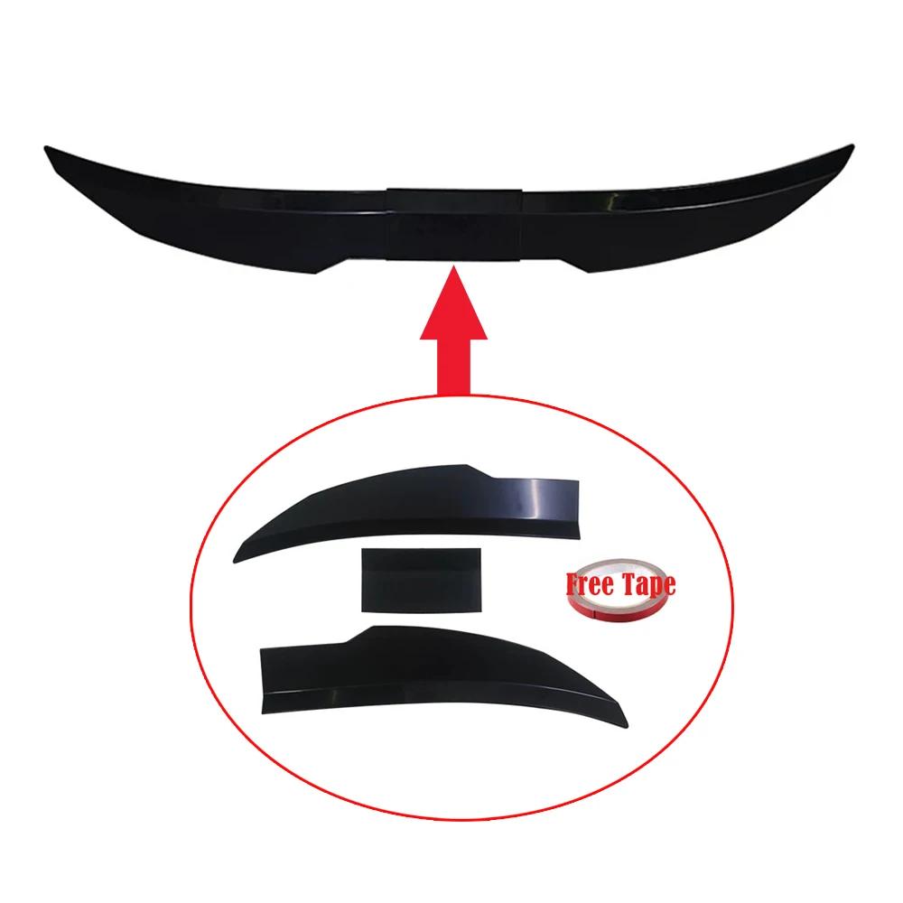 New Style Universal 3pcs Sedan Rear Trunk Tail Rear Wing Spoiler 117-127cm Adjustable DIY Refit Boot Wings Spoiler Car 2027