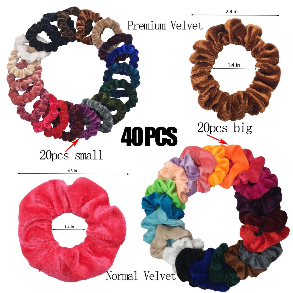 50/40/30 Stück/10 Stück Haargummis für Frauen Mädchen Plüsch Elastisches Band Gummiband Weihnachten Weihnachtsmann Accessoires Flauschiger Kunstpelz Satin