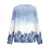 Women's Casual Fashion Floral Print Long Sleeve O-Neck Pullover Top Blouse