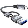 UseBean 240W USB C Ultra Fast USB Gen 2 20Gbps Data 4K 60Hz Video Nylon Compatible with iPhone iPad Galaxy and Other Devices Cable, 0.2M, PD3.1