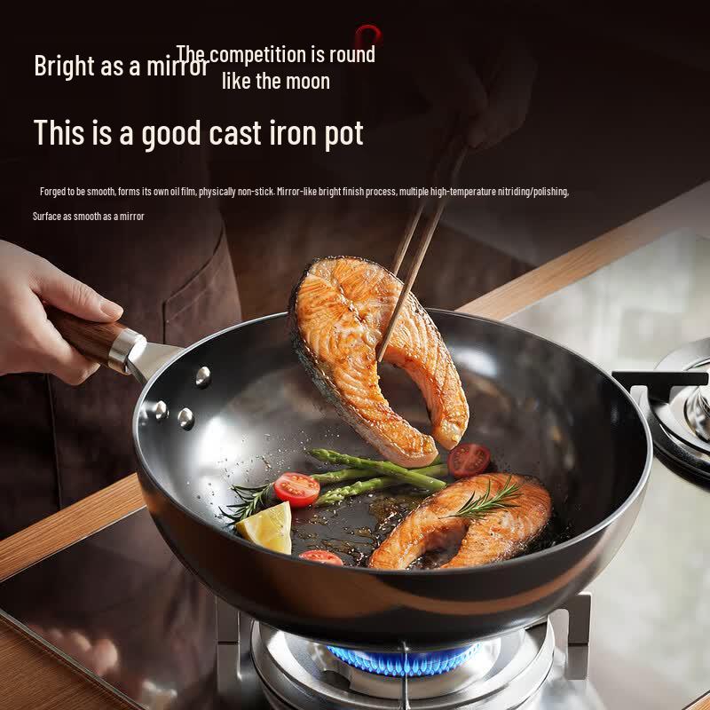 Rongshida Titanium-Infused Non-Stick Iron Wok