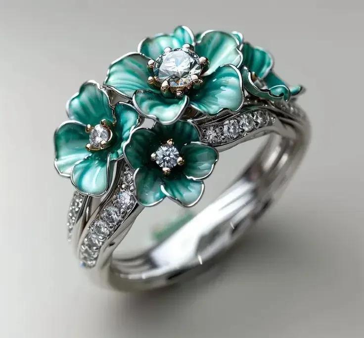 Plated Ring with round Main Stone Popular New Design for Fashion Accessories