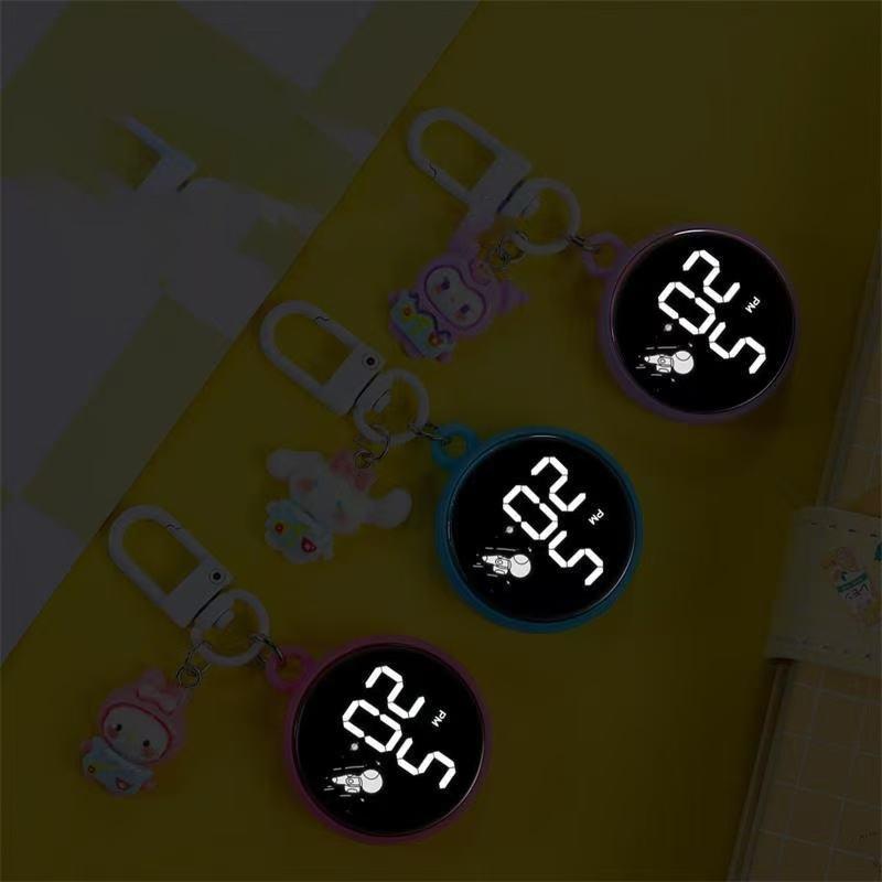 Keychain Digital Watch Personalized Astronaut Style LED Electronic Watch Luminous Digital Display Cartoon Pendant for Student