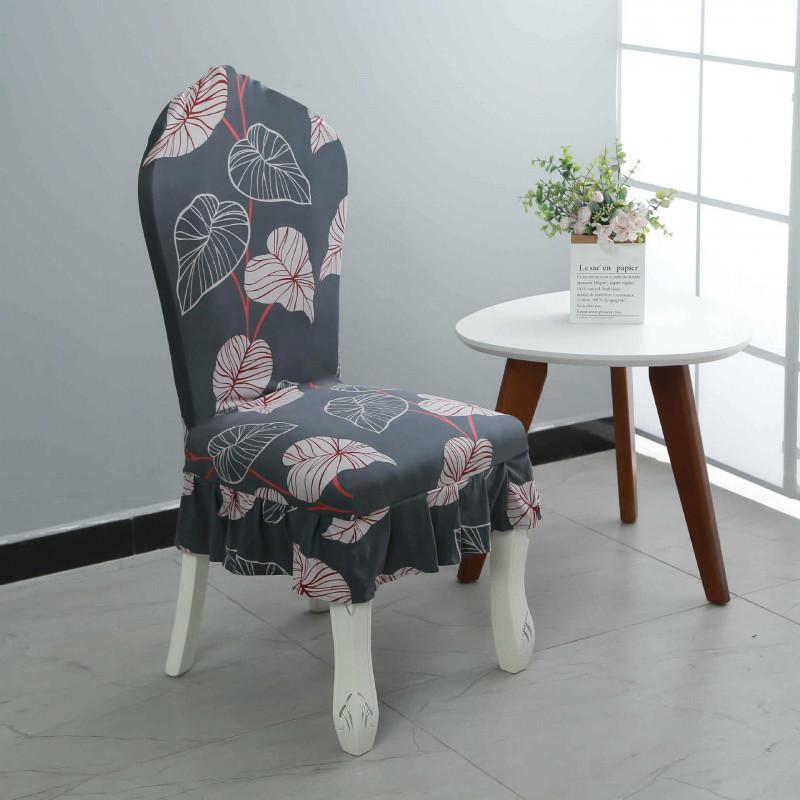 

Чехол на стул в европейском стиле для гостиничного ресторана, эластичный, с оборками по краю, цельный чехол European skirt бежевый