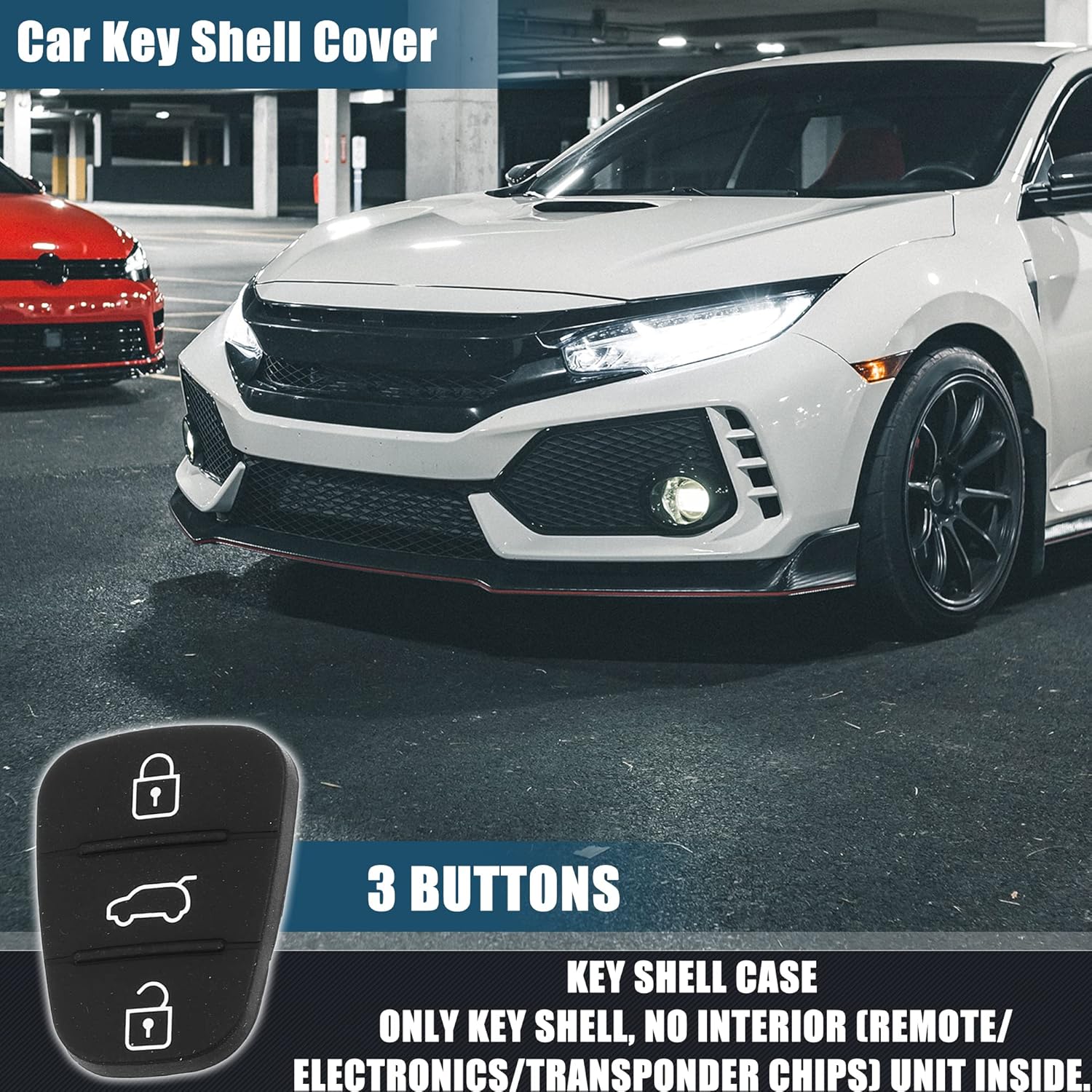 X AUTOHAUX 3-кнопочный корпус пульта дистанционного управления автомобиля, вставка, резиновая накладка, клавиатура, замена для Kia Ceed Optima Sorento Sportage