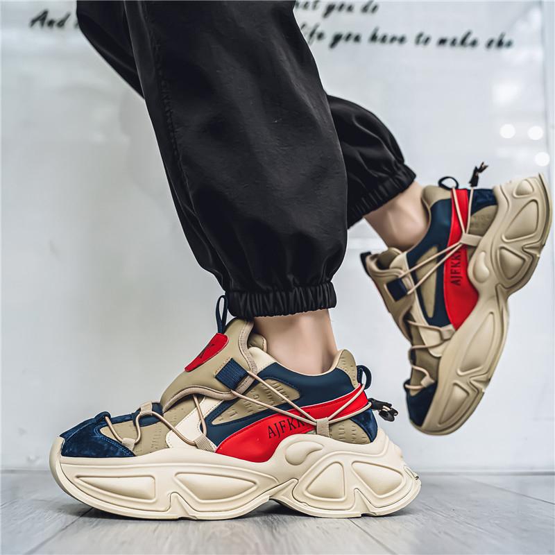 Men's Trend Clunky Sneaker Outdoor Non Slip Breathable Casual Running Sport Shoes Comfortable Work Shoes