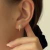 Niche Design Zirconia Earrings Female Lukewarm Style Fashion Minimalist Temperament Senior Sense of Hundred with The Models of Exquisite Earrings