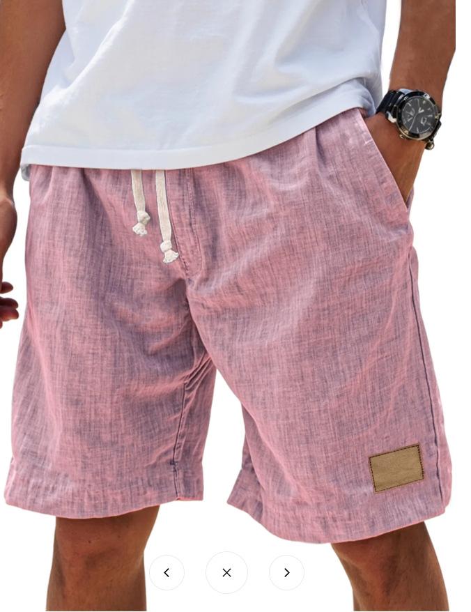 Herren Retro Atmungsaktive Leinen Lockere Urlaubs Freizeitshorts (2025)