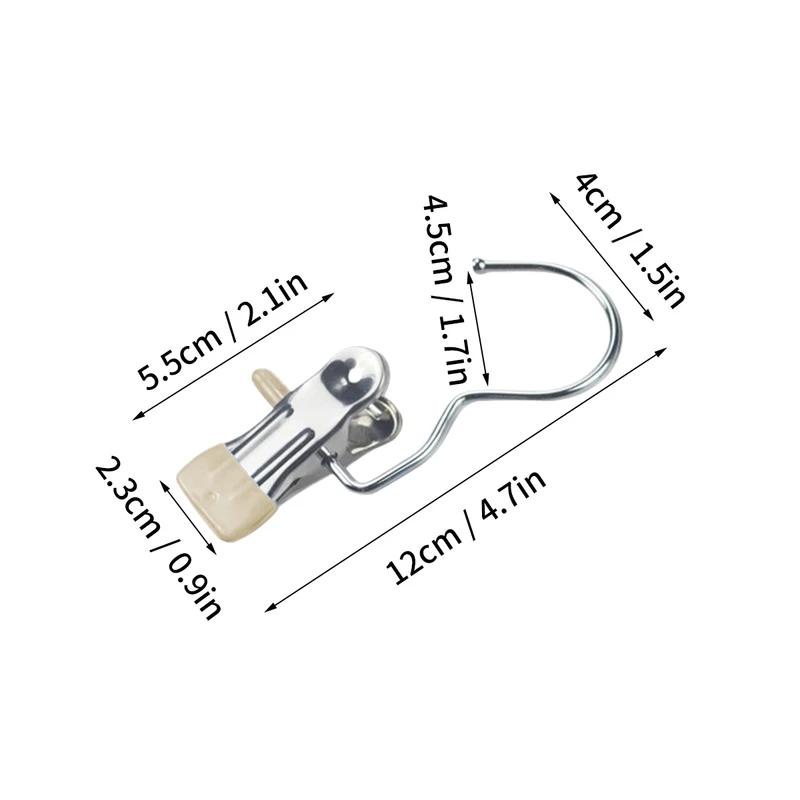 Closet Clothes Organizer Clothes Pegs With Hook Dress Pants Hanger Laundry Tongs Stainless Steel Hat Clothes Hooks Clothespins